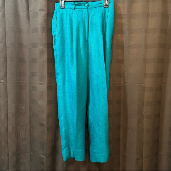 Doncaster Pants & Jumpsuits Vintage Doncaster 0 Raw Silk Pleated Green Pants Size 10 Poshmark